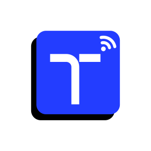 Blue and Black Simple Tech Startup Logo