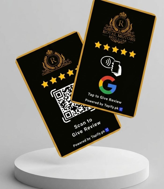 Customized Royal Motors Rent a Car Digital NFC Card Customized Royal Motors Rent a Car Digital NFC Card